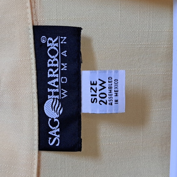 Sag Harbor Yellow 2 Button Closure Blazer Jacket. Size 20 NWOT - Picture 9 of 10